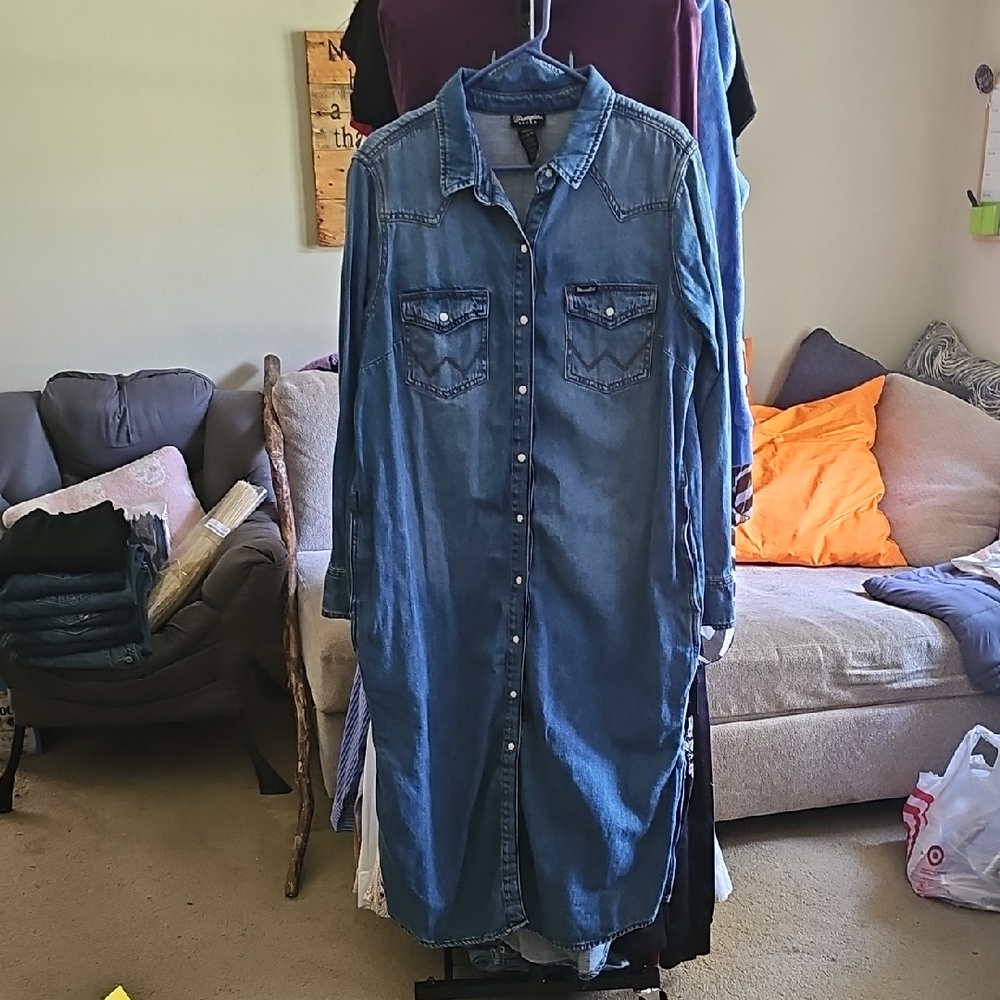 Wrangler Retro Denim Shirt Dress